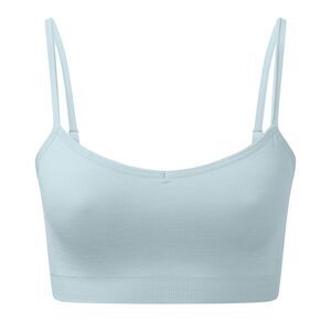 TriDri Womens/Ladies Melange Seamless 3D Sports Bra / Sky Blue